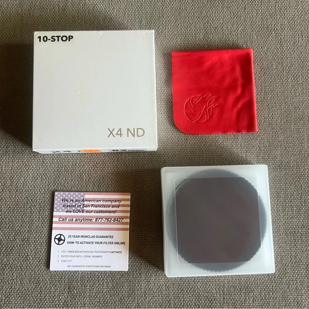 Breakthrough X4 Dark ND 10‑Stop 82 mm (Demo) | Nano Coated, Made in USA